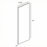 RTA - Negro Gloss - Base Decorative Door - 25"W x 30"H x 0.75"D - Frameless Cabinet