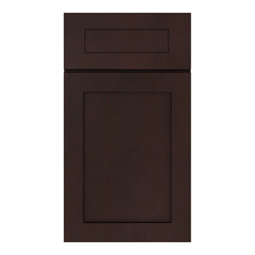 RTA - Beech Espresso - Diagonal Wall Molding Glass Door with 1 Door - 24