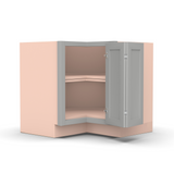 Liberty Shaker Ashen - 36 Inch Square Corner Base Cabinet - 36" Width x 34.5" Height x 24" Depth