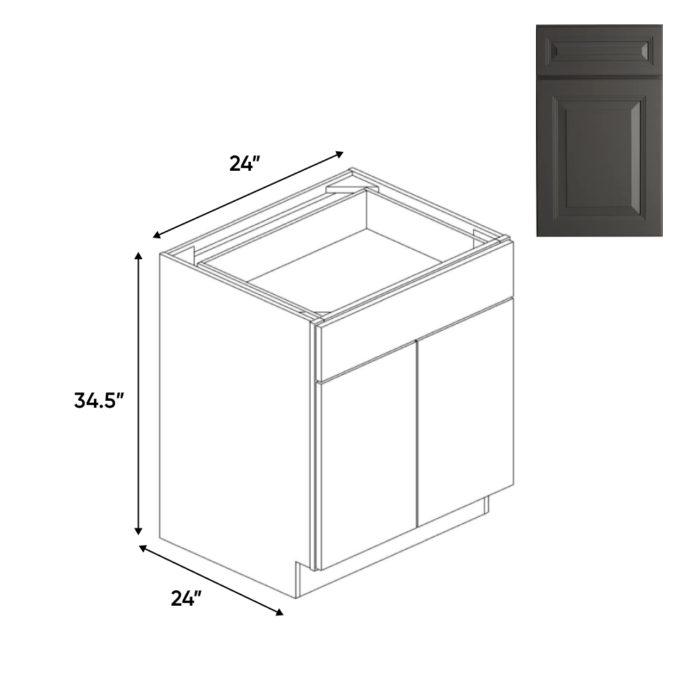 Kitchen - 2 Door Cabinets - 24 in W x 34.5 in H x 24 in D - BG - Pre Assembled