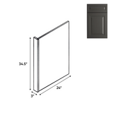 RTA - Belmont Grey - Base End Panel - 3"W x 24"D x 34 1/2"H