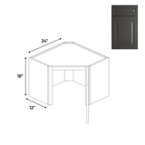 RTA - Diagonal Corner Wall Cabinets - 18G in H x 24 in W x 24 in D - BG