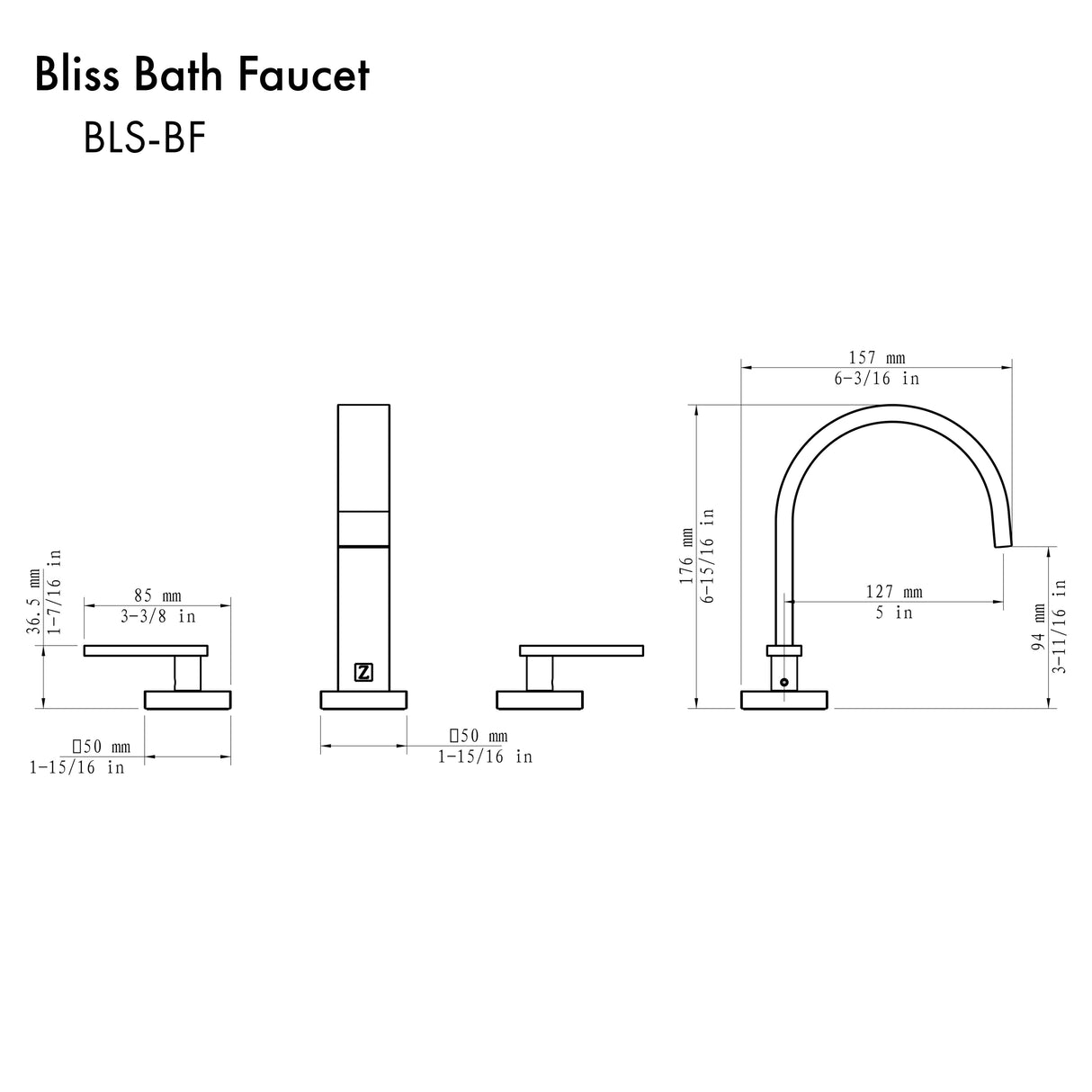 ZLINE Bliss Bath Faucet in Chrome (BLS-BF-CH)