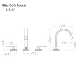 ZLINE Bliss Widespread Bath Faucet in Brushed Nickel (BLS-BF-BN)