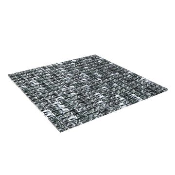 12 x 12 inch Glass mosaic Tile with Silver Color and Glossy Finish
