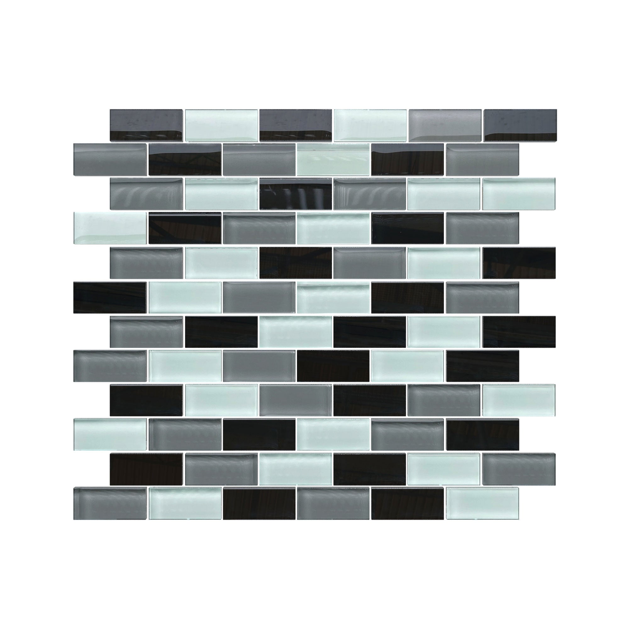 12 x 12 inch Glass Mosaic Tile with Mix Color and Glossy Finish