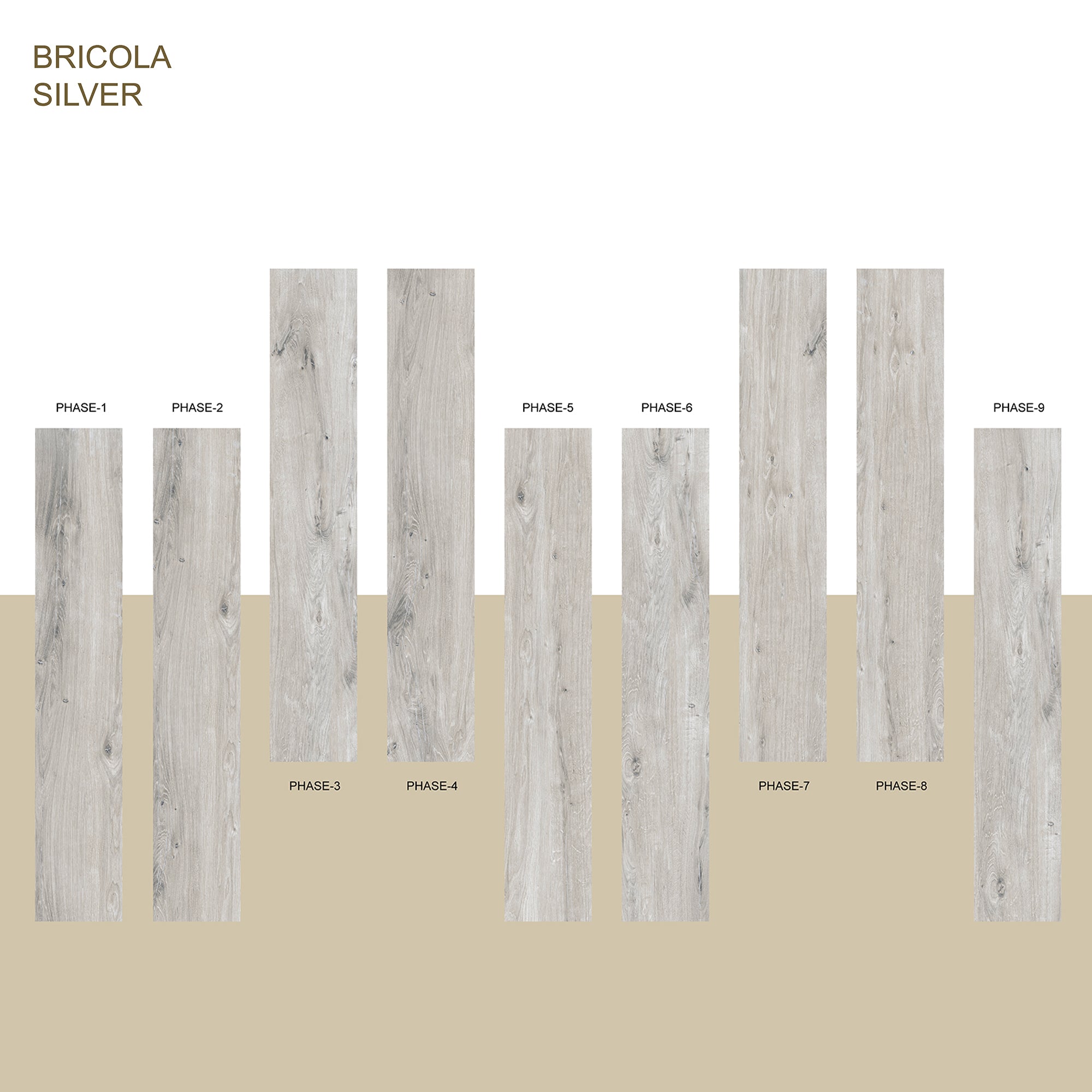 BRICOLA SILVER 8 in. x 48 in. x 8.5 mm MATT Marble Look Tile - Porcelain Floor and Wall Tile (15.07 Sqft/Box)
