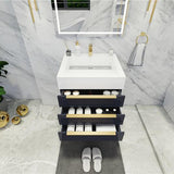 Blossom 24 In. Floating Single Sink Bathroom Vanity With Acrylic Sink Top & Aluminum Alloy Frame