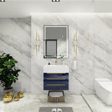 Blossom 24 In. Floating Single Sink Bathroom Vanity With Acrylic Sink Top & Aluminum Alloy Frame