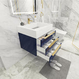 Blossom 24 In. Floating Single Sink Bathroom Vanity With Acrylic Sink Top & Aluminum Alloy Frame