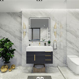 Blossom 36 In. Floating Single Sink Bathroom Vanity With Acrylic Sink Top & Aluminum Alloy Frame