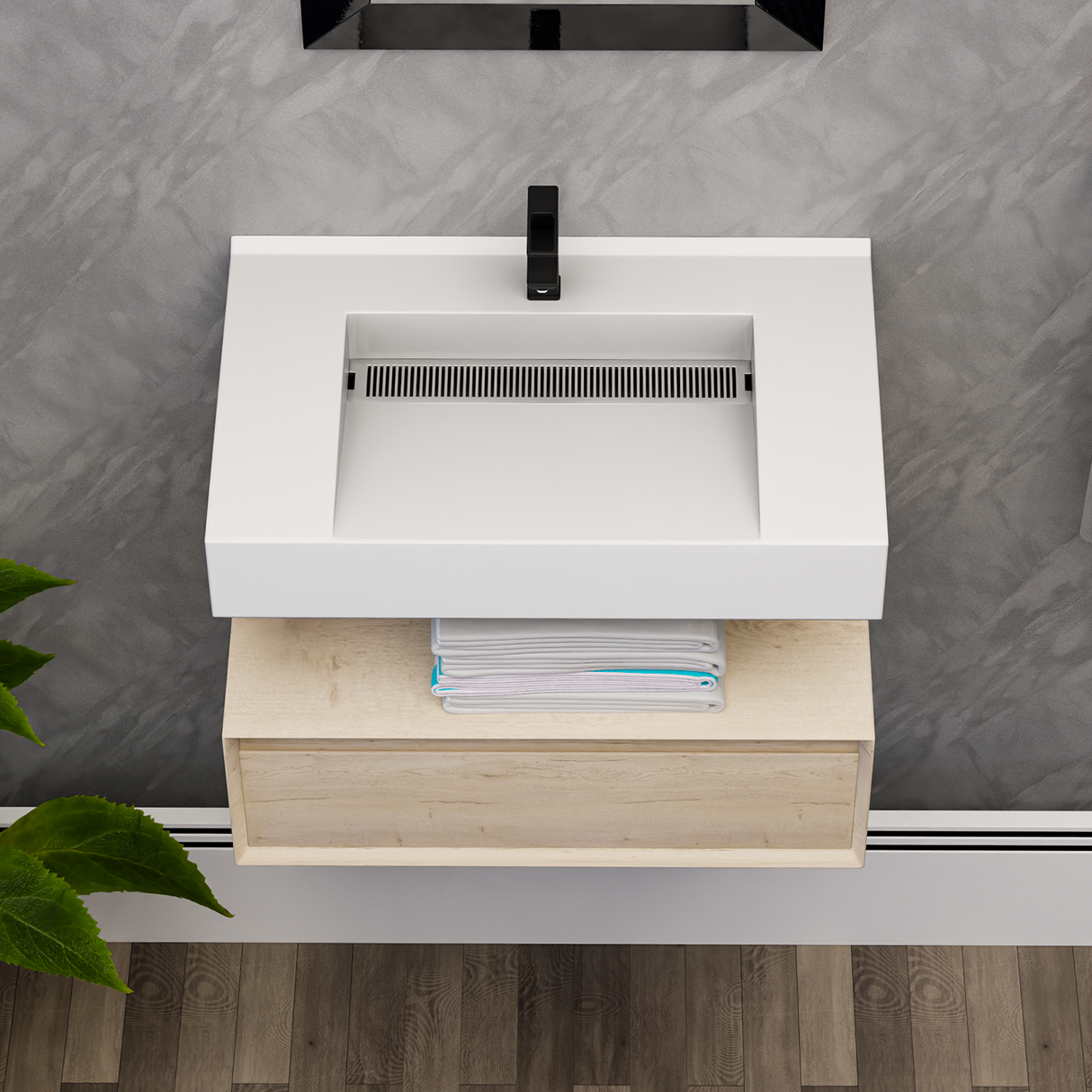 Alysa 30" Floating Bathroom Vanity Set with FLX16 Acrylic Sink