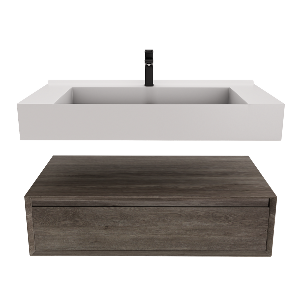 Alysa 36" Floating Bathroom Vanity Set with FLX16 Acrylic Sink