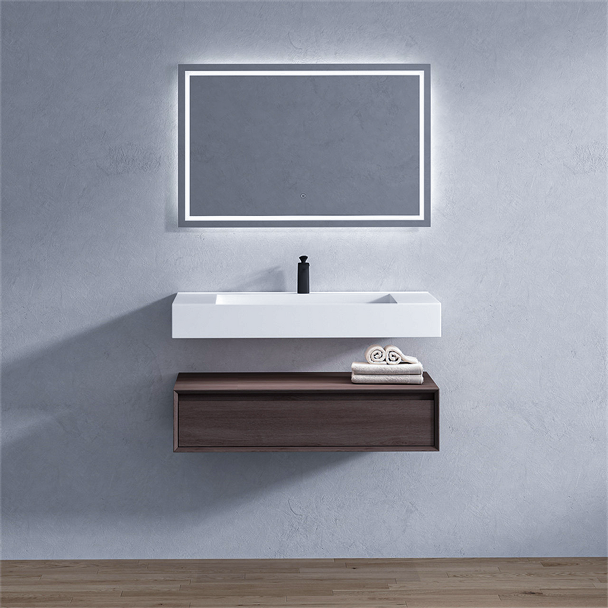 Alysa 42" Floating Bathroom Vanity Set with FLX16 Acrylic Sink
