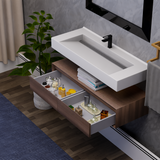 Alysa 48" Floating Bathroom Vanity Set with FLX16 Acrylic Single Sink Top