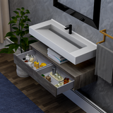 Alysa 48" Floating Bathroom Vanity Set with FLX16 Acrylic Single Sink Top
