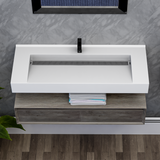 Alysa 48" Floating Bathroom Vanity Set with FLX16 Acrylic Single Sink Top