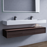 Alysa 72" Floating Bathroom Vanity Set with FLX16 Acrylic Sink/Double Faucet Hole