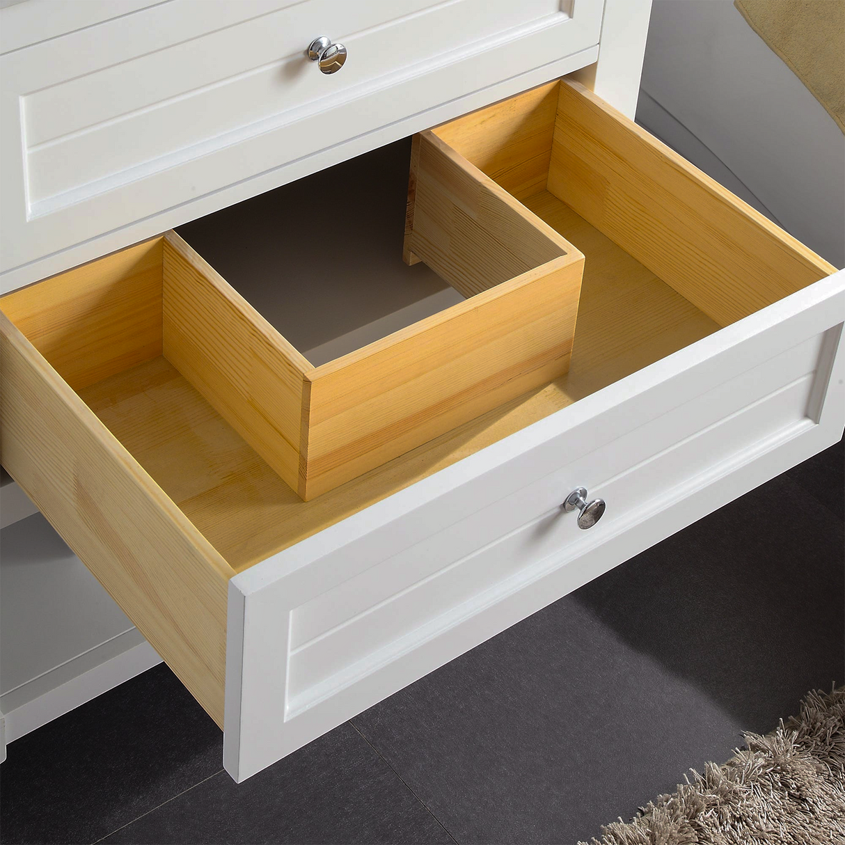30" Elizabeth Freestanding Solid Wood White Bathroom Vanity with Carrara Natural Marble Sink Top with 4 In. Backsplash