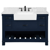 49" Bathroom Vanity in Navy Blue With Sink - Premium Farmington Family