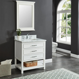 31" Bathroom Vanity in White With Sink - Premium Manhattan Family