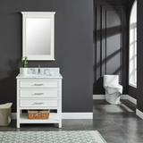 31" Bathroom Vanity in White With Sink - Premium Manhattan Family