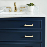 37" Bathroom Vanity in Navy Blue With Sink - Premium Manhattan Family