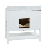 37" Bathroom Vanity in White With Sink - Premium Manhattan Family
