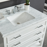 37" Bathroom Vanity in White With Sink - Premium Manhattan Family