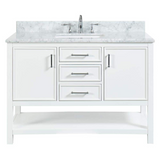 49" Bathroom Vanity in White With Sink - Premium Manhattan Family