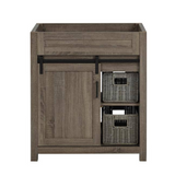 30" Farm Barn Freestanding Solid Wood Antique Brown Bathroom Vanity Cabinet Without Top