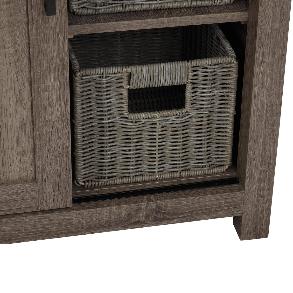 30" Farm Barn Freestanding Solid Wood Antique Brown Bathroom Vanity Cabinet Without Top