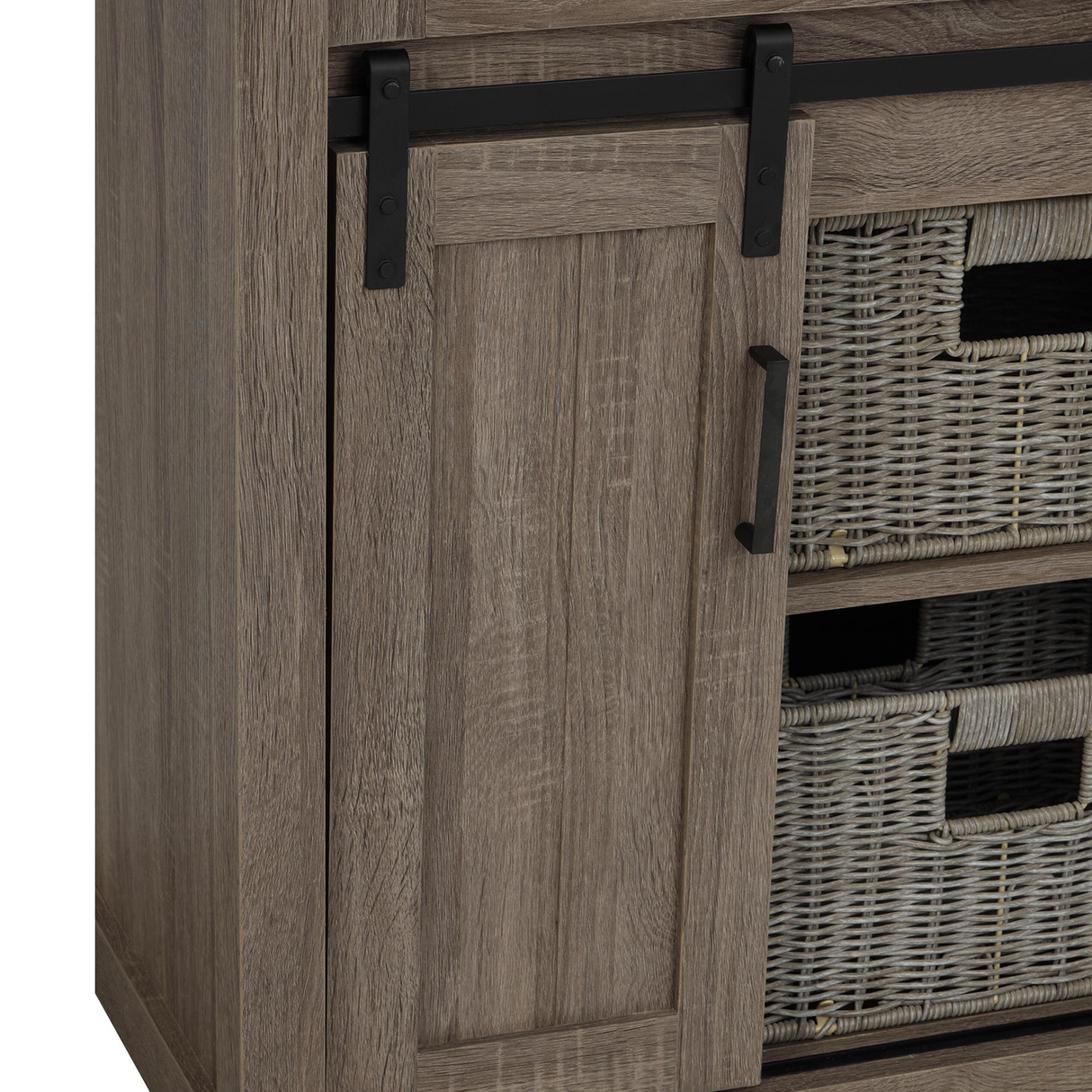 36" Farm Barn Freestanding Solid Wood Antique Brown Bathroom Vanity Cabinet Without Top