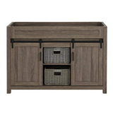 48" Farm Barn Freestanding Solid Wood Antique Brown Bathroom Vanity Cabinet Without Top