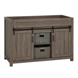 48" Farm Barn Freestanding Solid Wood Antique Brown Bathroom Vanity Cabinet Without Top