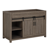 48" Farm Barn Freestanding Solid Wood Antique Brown Bathroom Vanity Cabinet Without Top