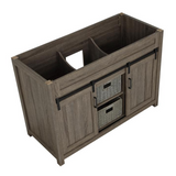 48" Farm Barn Freestanding Solid Wood Antique Brown Bathroom Vanity Cabinet Without Top