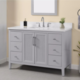 48" Hollister Vanity Combo In Light Gray With Sintered Stone Top