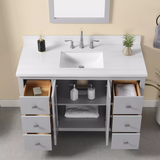 48" Hollister Vanity Combo In Light Gray With Sintered Stone Top