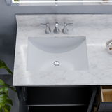 60" Coltrane Espresso Freestanding Solid Wood Bathroom Vanity With Premium Carrara Natural Marble Double Sink Top with 4 In. Backsplash