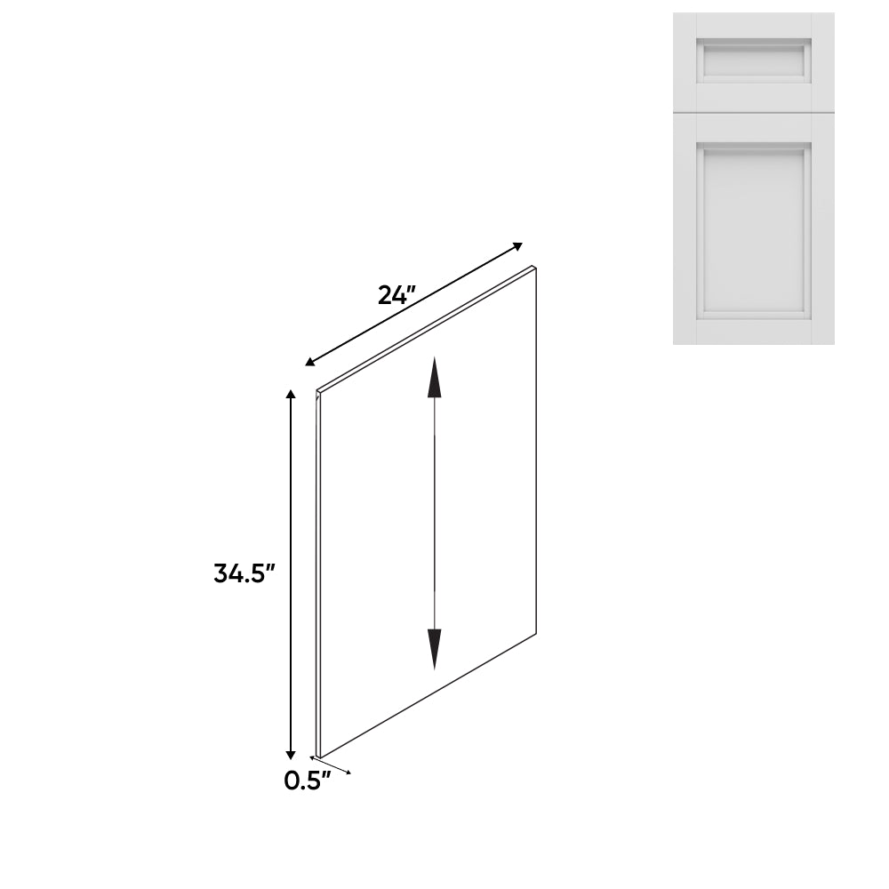 RTA - Havana Blanco - Plywood Panel Only - 24"W x 34.5"H x 0.5"D - HAB-DWR