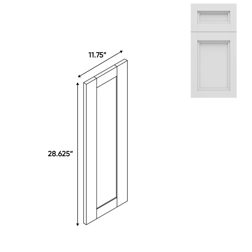 RTA - Havana Blanco - 11.75"W x 28.62"H - Matching Wall End Panel - 11.75"W x 28.62"H - HAB-MWEP1230