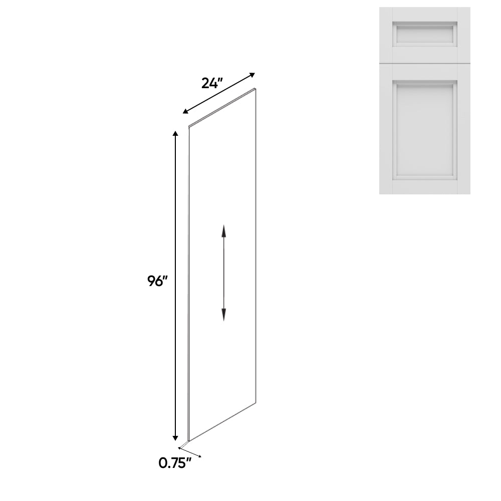 RTA - Havana Blanco - Refrigerator End Panel - 96"L x 24"W x 0.5"D - HAB-RRP96