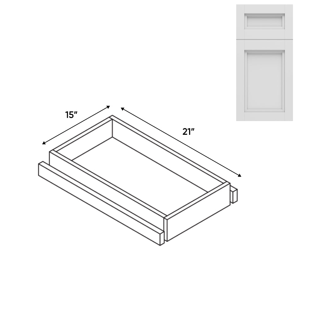 RTA - Havana Blanco - Base Roll Out Tray - 11"W x 4.25"H x 21"D - HAB-T15