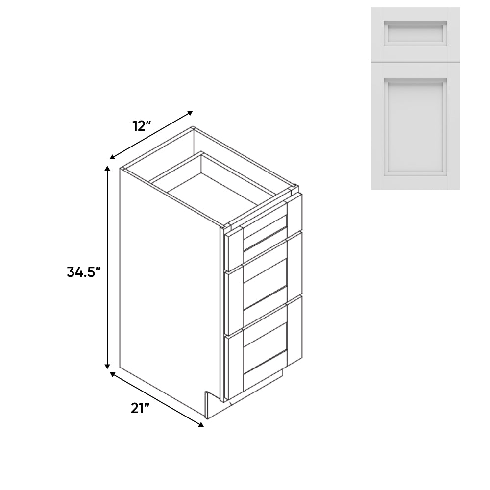 RTA - Havana Blanco - Vanity Drawer Pack with Drawer - 12"W x 34.5"H x 24"D - HAB-V12