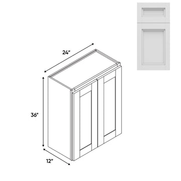 RTA - Havana Blanco - Wall High Cabinets with 2 Door 2 Shelf - 24