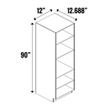 Carbon Frozen Wood Textured - Open Cubby- Talls - M03-CBT129012