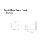 ZLINE Crystal Bay Towel Hook in Gun Metal (CBY-HK-GM)