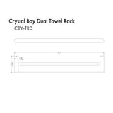 ZLINE Crystal Bay Towel Rail in Polished Gold (CBY-TR-PG)
