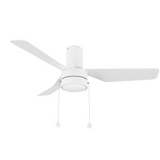 FORMOSA 44 In 3 Blade Smart Ceiling Fan With Integrated LED Lights With Pull Chain